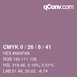 Color code: CMYK 0 / 26 / 8 / 41 | qconv.com
