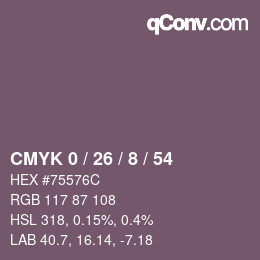 Color code: CMYK 0 / 26 / 8 / 54 | qconv.com