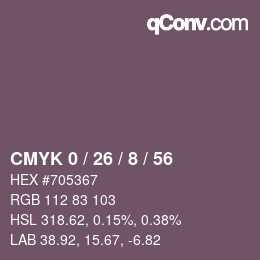 カラーコード: CMYK 0 / 26 / 8 / 56 | qconv.com