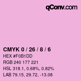 Color code: CMYK 0 / 26 / 8 / 6 | qconv.com