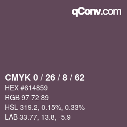 Color code: CMYK 0 / 26 / 8 / 62 | qconv.com