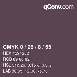 Color code: CMYK 0 / 26 / 8 / 65 | qconv.com