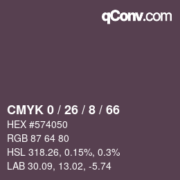 Color code: CMYK 0 / 26 / 8 / 66 | qconv.com