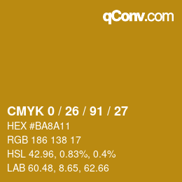 Color code: CMYK 0 / 26 / 91 / 27 | qconv.com