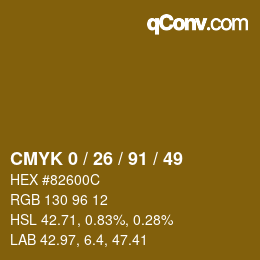 Color code: CMYK 0 / 26 / 91 / 49 | qconv.com