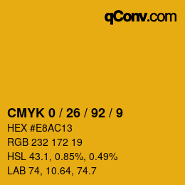 Color code: CMYK 0 / 26 / 92 / 9 | qconv.com