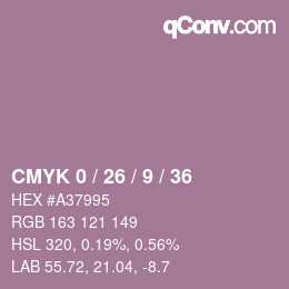 Color code: CMYK 0 / 26 / 9 / 36 | qconv.com