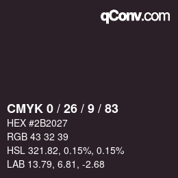 Color code: CMYK 0 / 26 / 9 / 83 | qconv.com