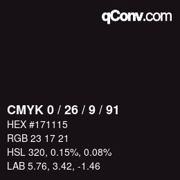 Color code: CMYK 0 / 26 / 9 / 91 | qconv.com