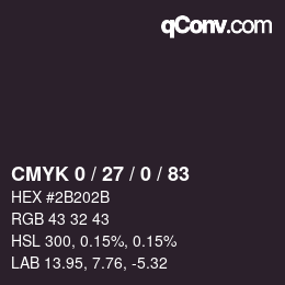 カラーコード: CMYK 0 / 27 / 0 / 83 | qconv.com