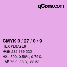 カラーコード: CMYK 0 / 27 / 0 / 9 | qconv.com