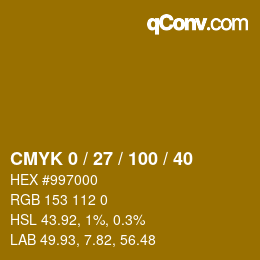 Color code: CMYK 0 / 27 / 100 / 40 | qconv.com