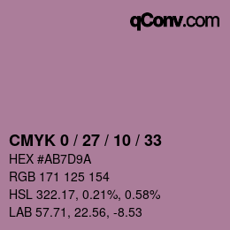 Código de color: CMYK 0 / 27 / 10 / 33 | qconv.com
