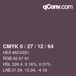 Color code: CMYK 0 / 27 / 12 / 64 | qconv.com