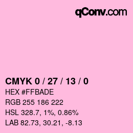 Color code: CMYK 0 / 27 / 13 / 0 | qconv.com