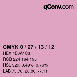 Color code: CMYK 0 / 27 / 13 / 12 | qconv.com
