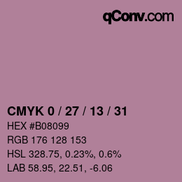 Color code: CMYK 0 / 27 / 13 / 31 | qconv.com