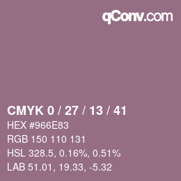 Color code: CMYK 0 / 27 / 13 / 41 | qconv.com