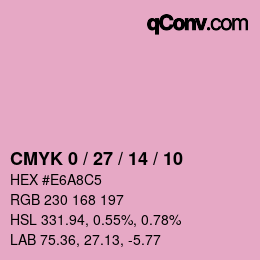 Color code: CMYK 0 / 27 / 14 / 10 | qconv.com