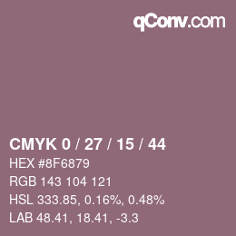 Código de color: CMYK 0 / 27 / 15 / 44 | qconv.com