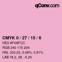 Color code: CMYK 0 / 27 / 15 / 6 | qconv.com