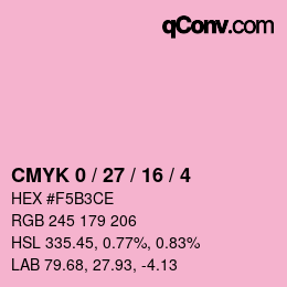 Color code: CMYK 0 / 27 / 16 / 4 | qconv.com