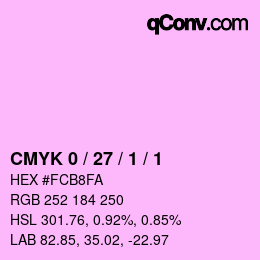 カラーコード: CMYK 0 / 27 / 1 / 1 | qconv.com