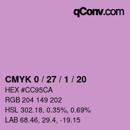 颜色代码: CMYK 0 / 27 / 1 / 20 | qconv.com