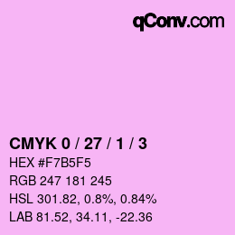 カラーコード: CMYK 0 / 27 / 1 / 3 | qconv.com