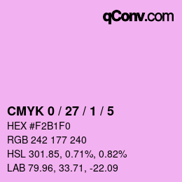 カラーコード: CMYK 0 / 27 / 1 / 5 | qconv.com