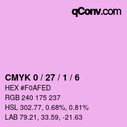 カラーコード: CMYK 0 / 27 / 1 / 6 | qconv.com