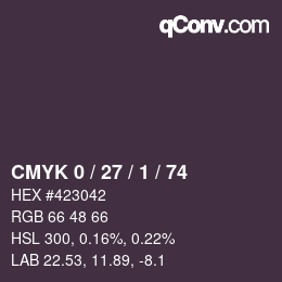 Color code: CMYK 0 / 27 / 1 / 74 | qconv.com