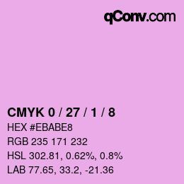 Color code: CMYK 0 / 27 / 1 / 8 | qconv.com