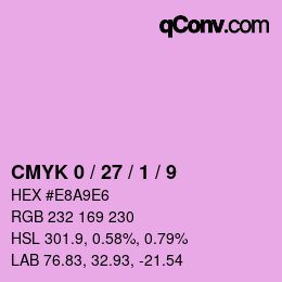 颜色代码: CMYK 0 / 27 / 1 / 9 | qconv.com