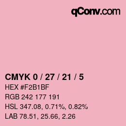 カラーコード: CMYK 0 / 27 / 21 / 5 | qconv.com