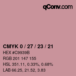 Color code: CMYK 0 / 27 / 23 / 21 | qconv.com