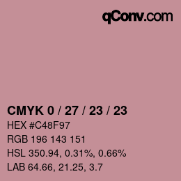 Código de color: CMYK 0 / 27 / 23 / 23 | qconv.com