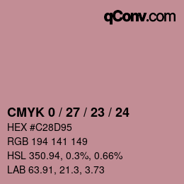 Color code: CMYK 0 / 27 / 23 / 24 | qconv.com