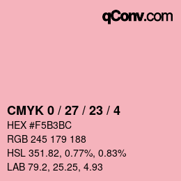 Color code: CMYK 0 / 27 / 23 / 4 | qconv.com