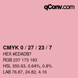 Color code: CMYK 0 / 27 / 23 / 7 | qconv.com