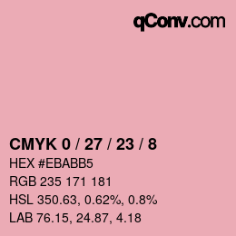 Color code: CMYK 0 / 27 / 23 / 8 | qconv.com