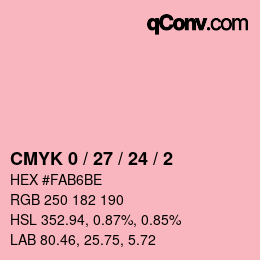 颜色代码: CMYK 0 / 27 / 24 / 2 | qconv.com