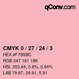 Farbcode: CMYK 0 / 27 / 24 / 3 | qconv.com