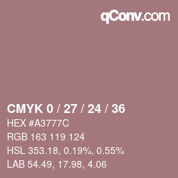 Color code: CMYK 0 / 27 / 24 / 36 | qconv.com