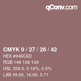 Color code: CMYK 0 / 27 / 26 / 42 | qconv.com