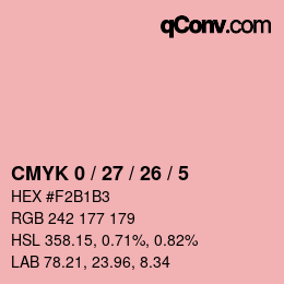 Color code: CMYK 0 / 27 / 26 / 5 | qconv.com