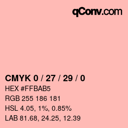 Color code: CMYK 0 / 27 / 29 / 0 | qconv.com