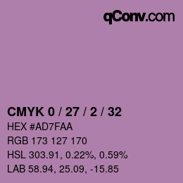 Color code: CMYK 0 / 27 / 2 / 32 | qconv.com