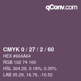颜色代码: CMYK 0 / 27 / 2 / 60 | qconv.com