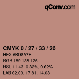 Código de color: CMYK 0 / 27 / 33 / 26 | qconv.com